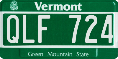 VT license plate QLF724