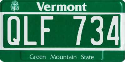 VT license plate QLF734