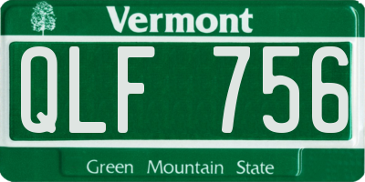 VT license plate QLF756
