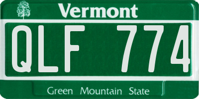 VT license plate QLF774
