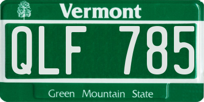 VT license plate QLF785