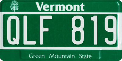 VT license plate QLF819