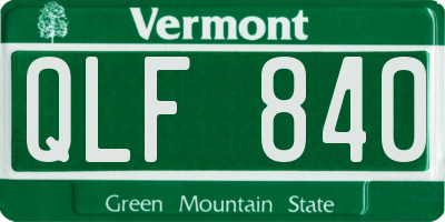 VT license plate QLF840