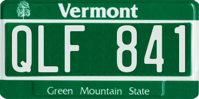 VT license plate QLF841