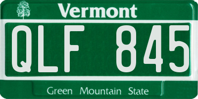 VT license plate QLF845