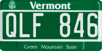 VT license plate QLF846