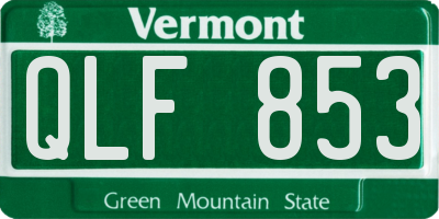 VT license plate QLF853