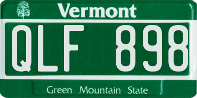 VT license plate QLF898