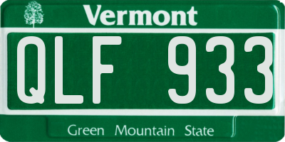 VT license plate QLF933