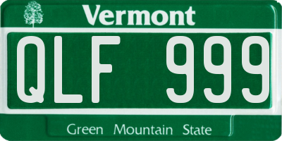 VT license plate QLF999
