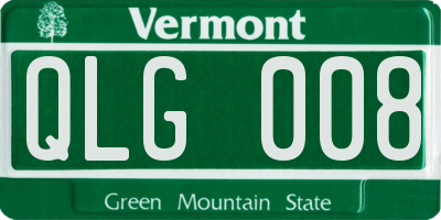 VT license plate QLG008