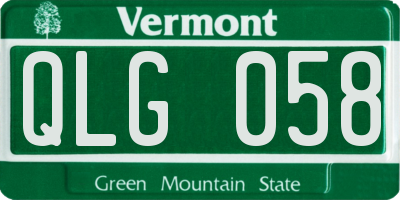 VT license plate QLG058