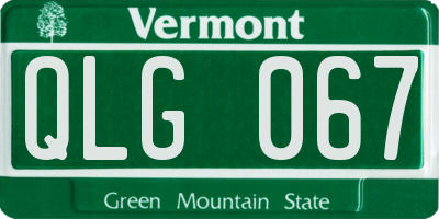 VT license plate QLG067