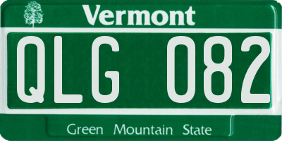 VT license plate QLG082