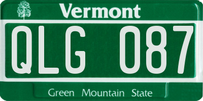 VT license plate QLG087