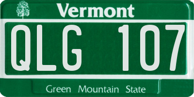 VT license plate QLG107