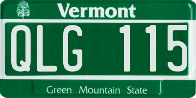 VT license plate QLG115