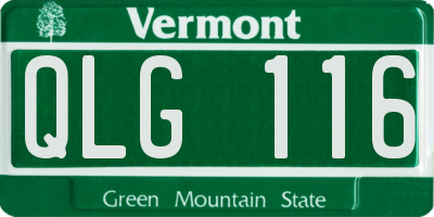 VT license plate QLG116