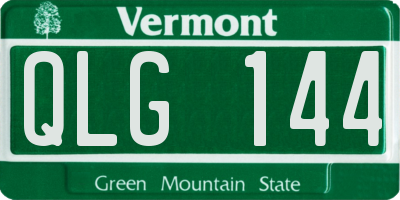 VT license plate QLG144