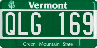 VT license plate QLG169
