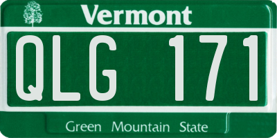 VT license plate QLG171