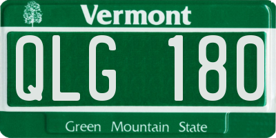 VT license plate QLG180