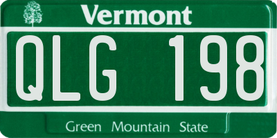 VT license plate QLG198