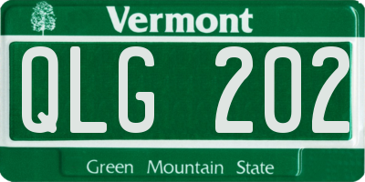 VT license plate QLG202