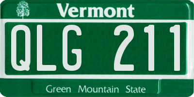 VT license plate QLG211