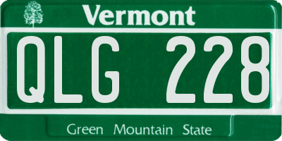VT license plate QLG228