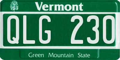 VT license plate QLG230