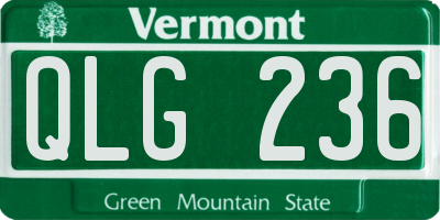 VT license plate QLG236