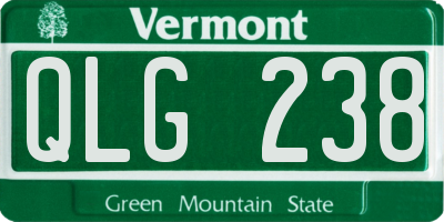 VT license plate QLG238