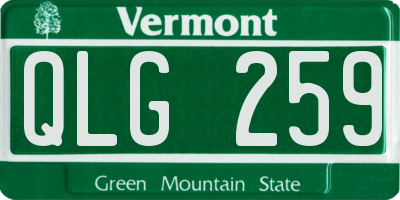 VT license plate QLG259