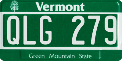 VT license plate QLG279