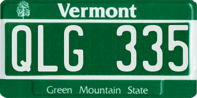 VT license plate QLG335