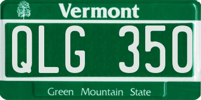 VT license plate QLG350