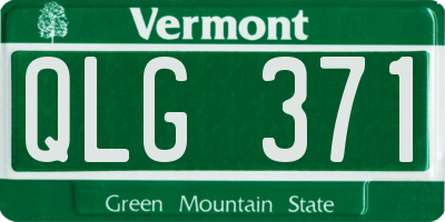 VT license plate QLG371