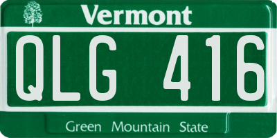 VT license plate QLG416