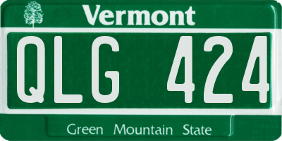VT license plate QLG424