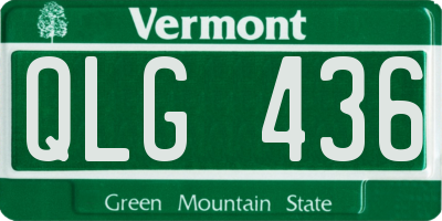 VT license plate QLG436