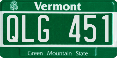 VT license plate QLG451