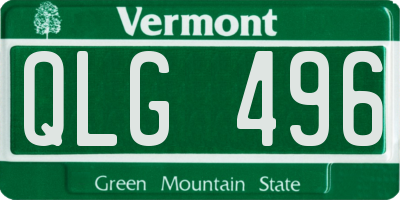 VT license plate QLG496