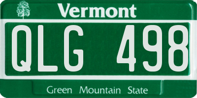 VT license plate QLG498