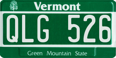 VT license plate QLG526