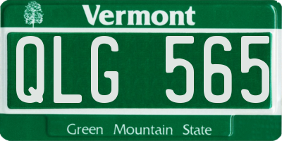 VT license plate QLG565