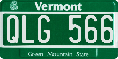 VT license plate QLG566