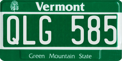 VT license plate QLG585