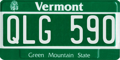 VT license plate QLG590