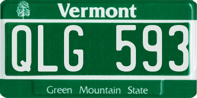 VT license plate QLG593